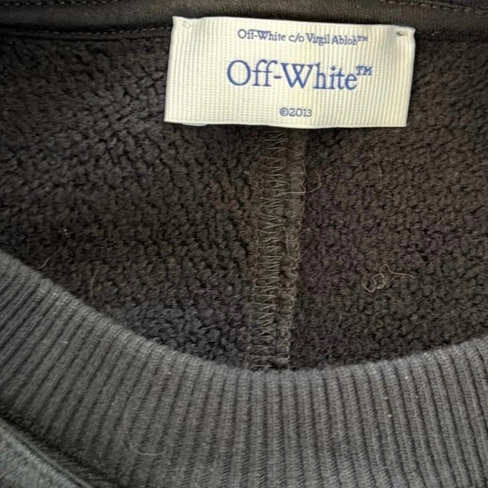 The Off-White Black Layered Cropped Sweatshirt - Picture 5 of 5